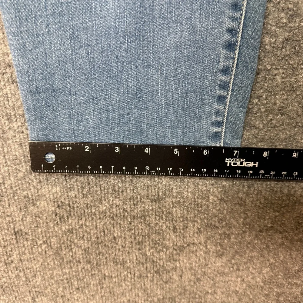 Chicos Platinum Crop Jeans‎ 1.5 Women 10 Blue Medium Wash Stretch Straight Leg